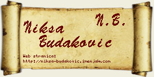 Nikša Budaković vizit kartica